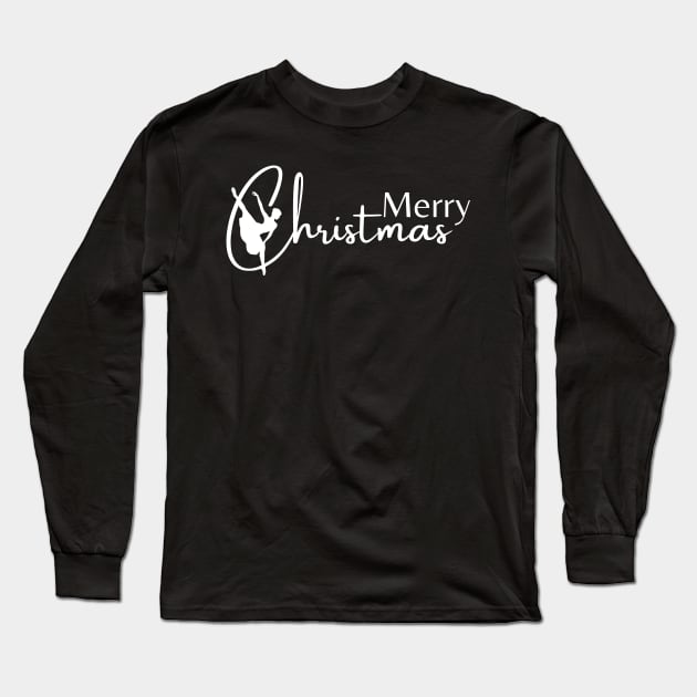 Merry Christmas dancer design Long Sleeve T-Shirt by Dancespread